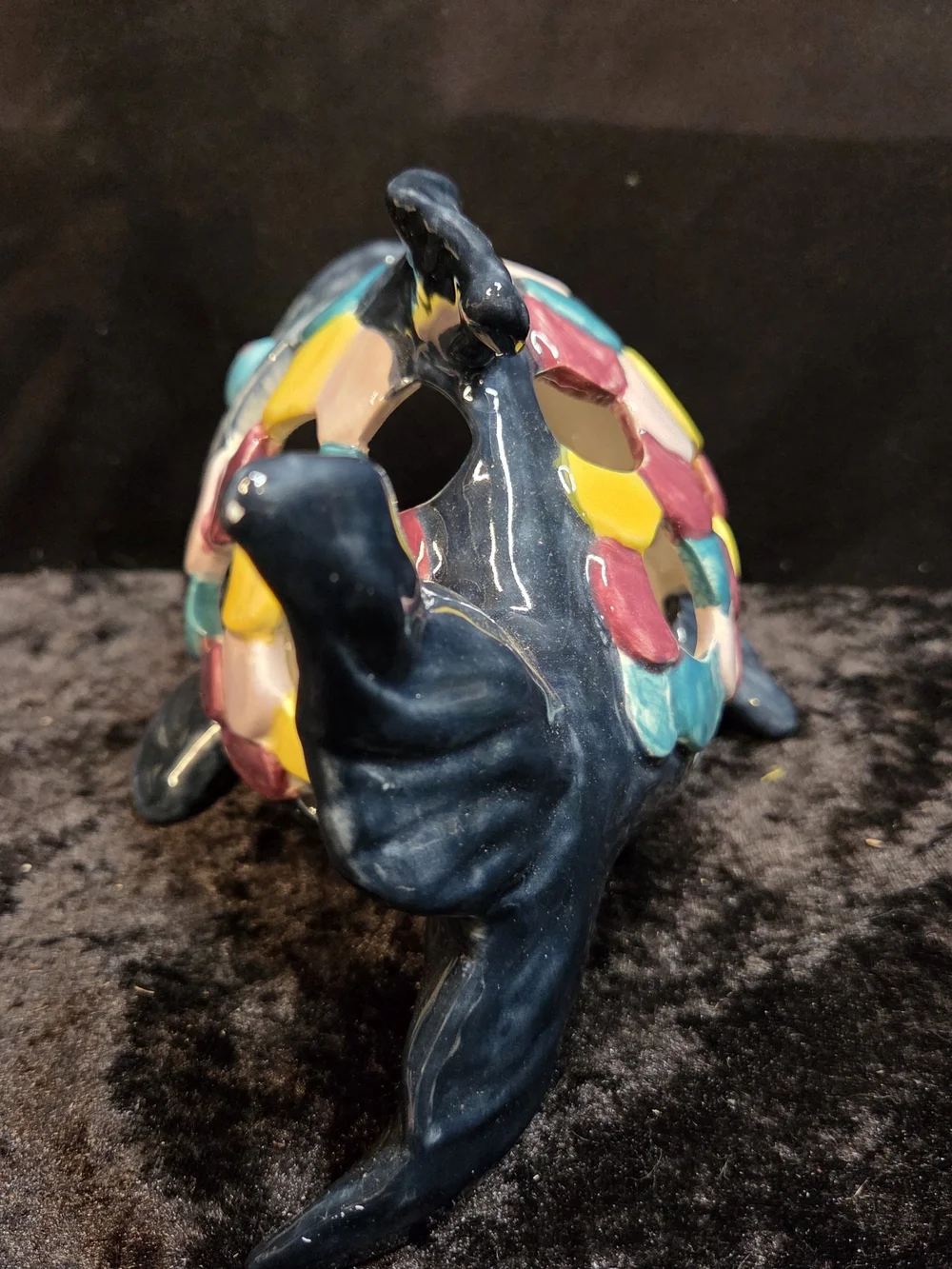 Colorful Wide Mouth Koi Fish Candle Holder Candy or Trinket Dish